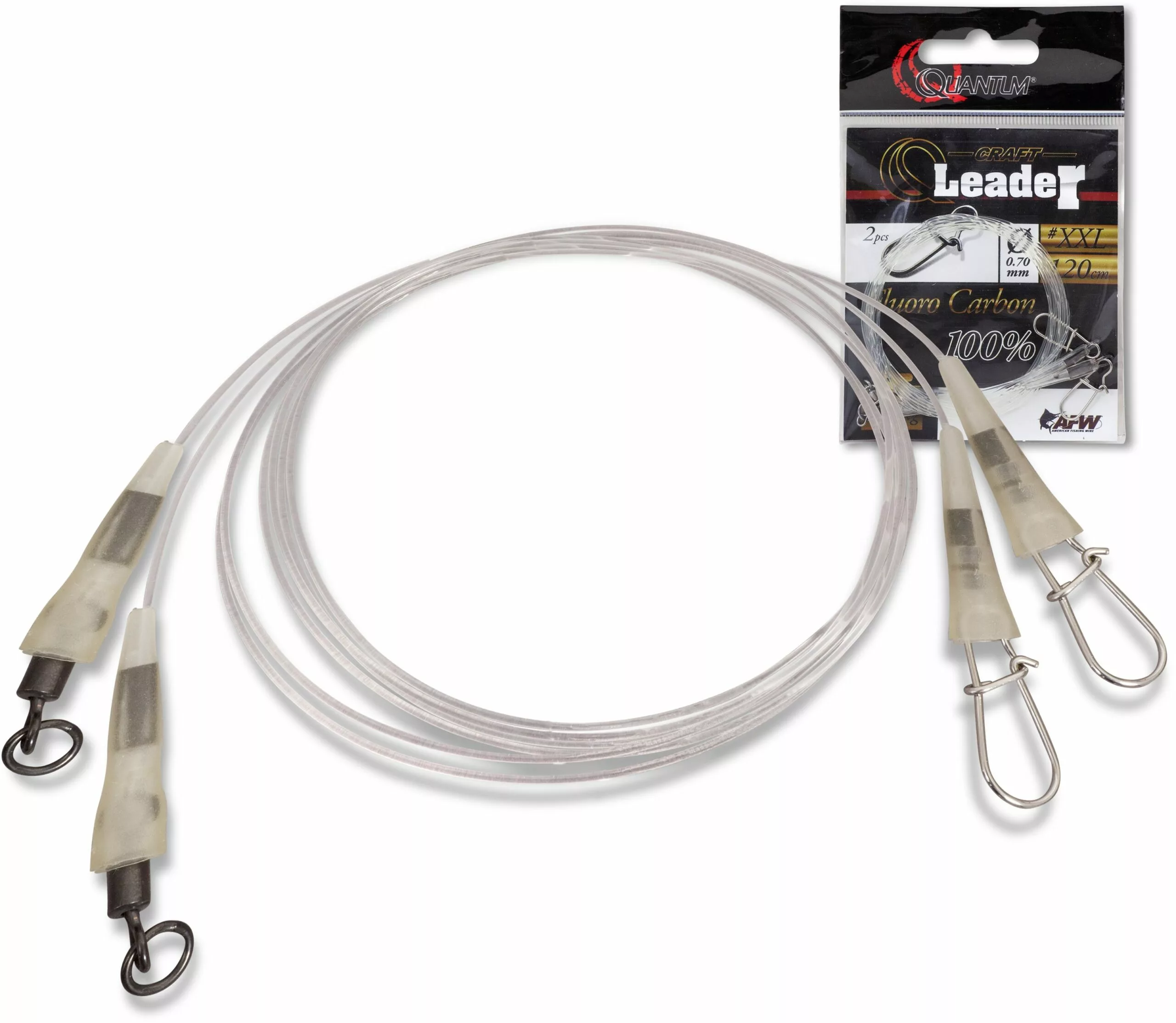 Quantum Ø 0,50mm Q-Leader Fluoro Carbon L: 60cm 18kg / 40lbs Transparant