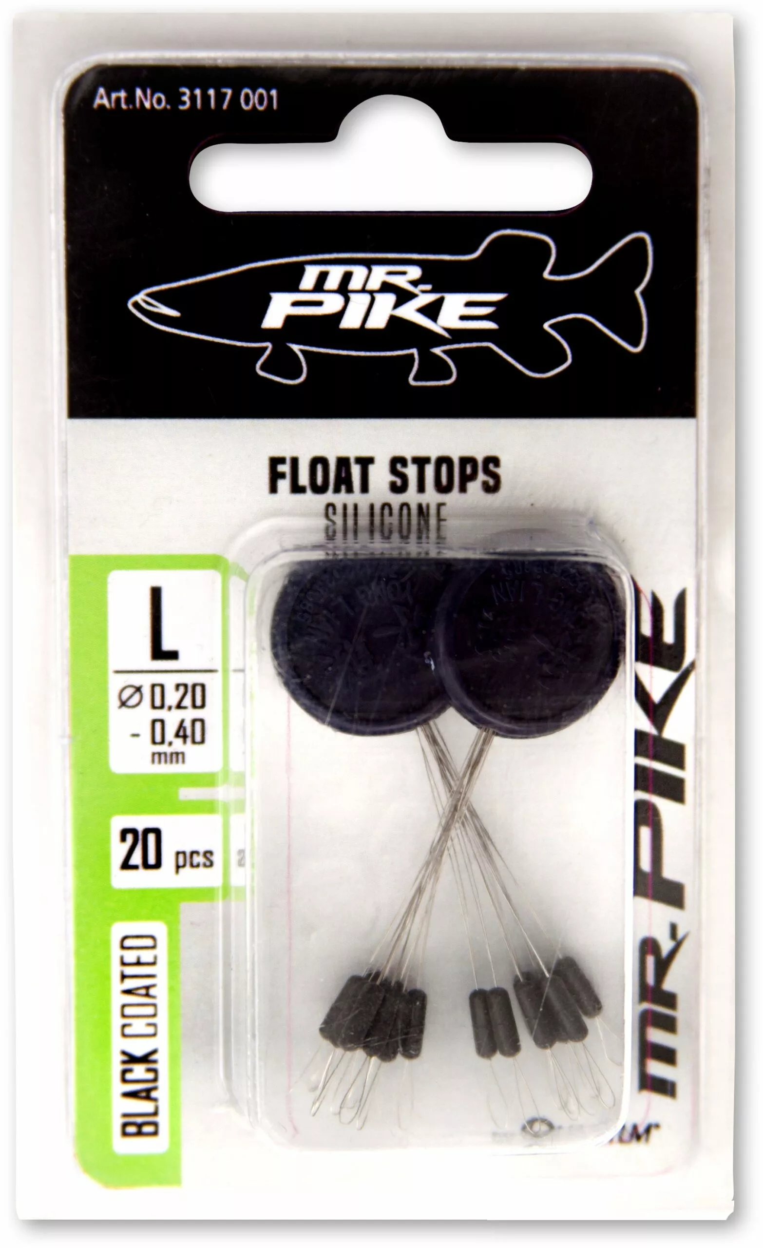 Zebco MR Pike Quantum Mr. Pike Float Stops Silicone L Zwart - Afbeelding 2