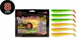 Quantum 8cm Q-Paddler Power Packs UV Power Mix 3x Hot Shad + 3x Desert Sunset Krill