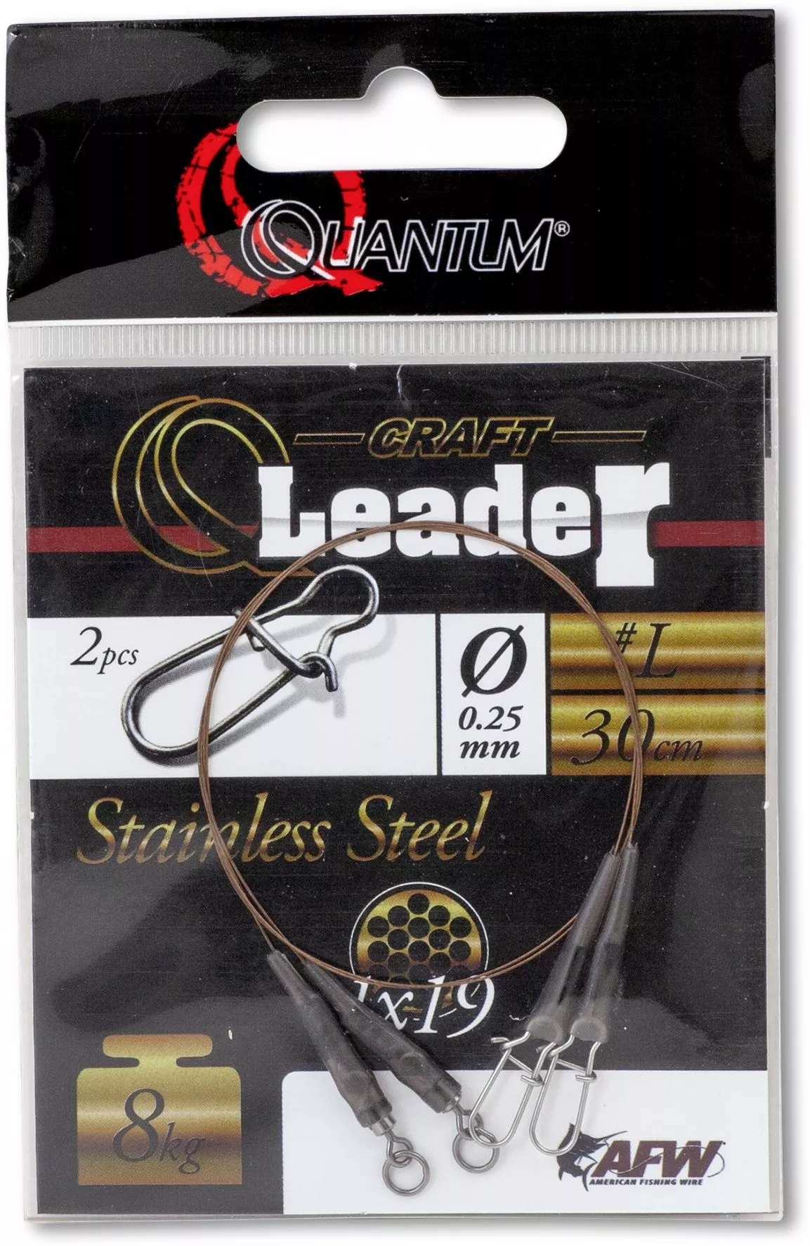 Quantum Q-Leader Stainless Steel L: 60cm 8,00kg / 18lbs Camo Steel - Afbeelding 2