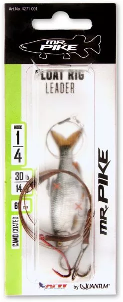 Zebco MR Pike Quantum #1 #4 Mr. Pike Onderlijn Voor Dobbervisserij L: 60cm 14kg / 30lbs Camouflage