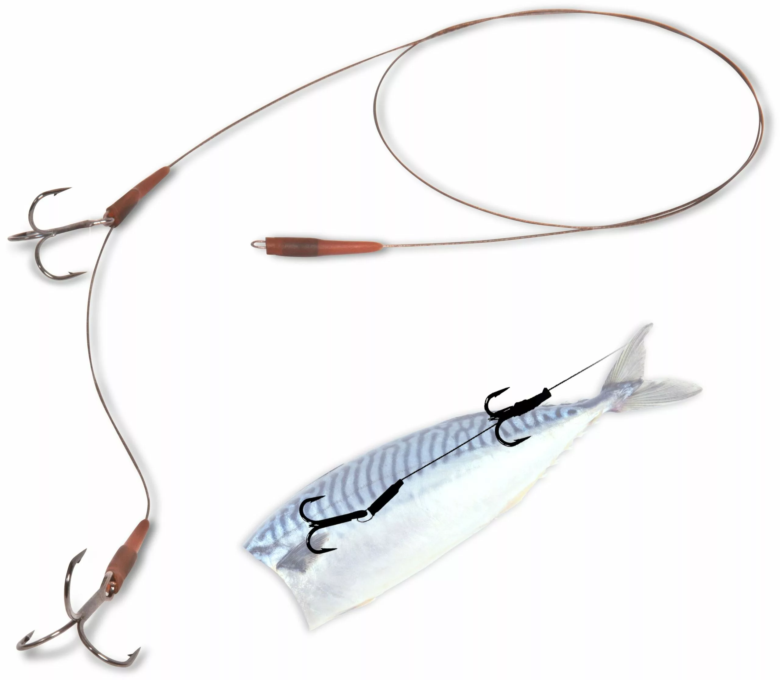 Zebco MR Pike Quantum #8 #6 Mr. Pike Bottom Rig Leader L: 60cm 14kg / 30lbs Camouflage