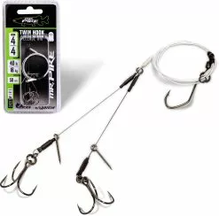 Zebco MR Pike Quantum #2 Mr. Pike Ghost Onderlijnen Twin Hook-Release-Rig Wit Haak: 2 Onderlijnl.: 50cm