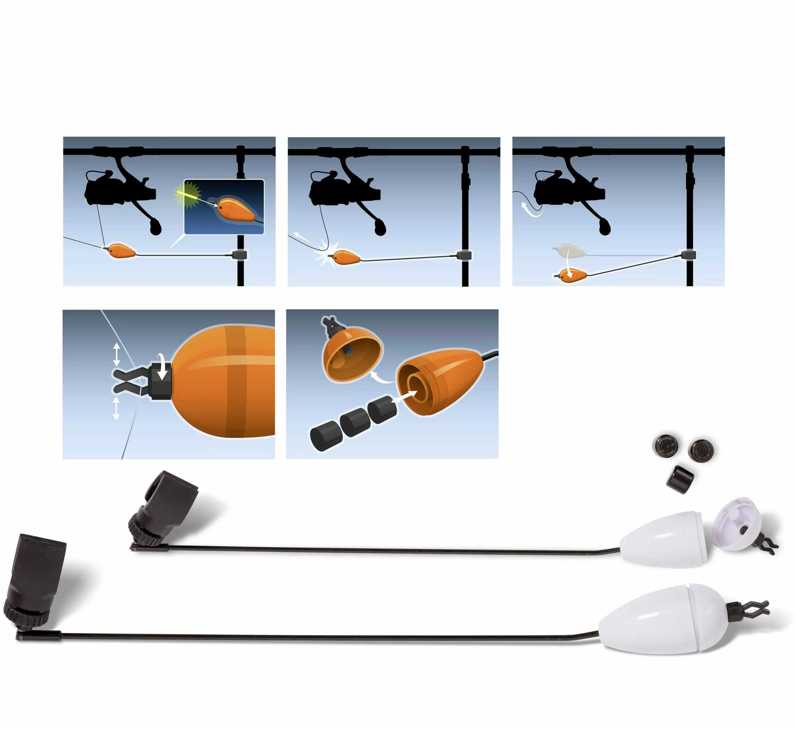 Zebco MR Pike Quantum Mr. Pike Drop Back Indicator L: 37cm Fluo Orange/bright White