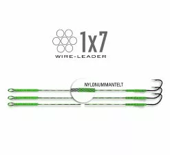 Jenzi Single-Hook On Wire-Leader 1x7 (nylon Coated)